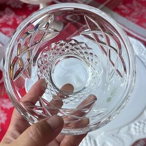 Galway Irish Crystal Bowl ,  Trinket Dish , Celtic Love Knot,Votive  5"